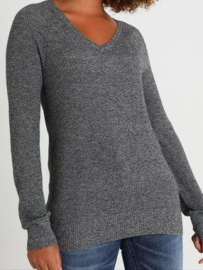 GAP Black Marled V Neck Sweater Size XL